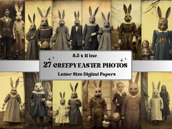 Download Creepy Easter Photos Digital Paper - Easter Collection