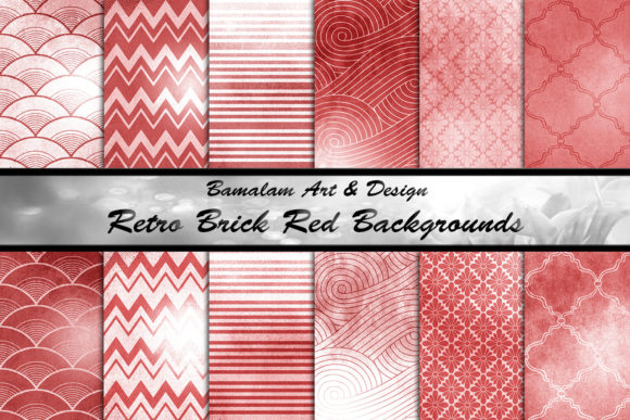 Download Brick Red Retro Sublimation Patterns - Retro Collection