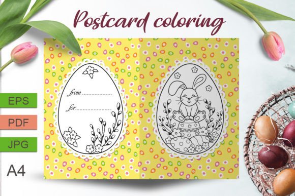 Download Easter Card Coloring Happy Easter - Easter Collection